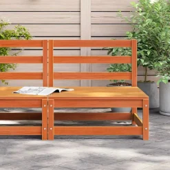 Tuinmeubelen*vidaXL Tuinbank zonder armleuningen 70x70x67 cm grenenhout Wasbruin
