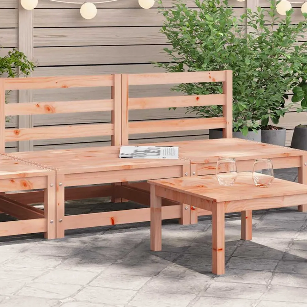Tuinmeubelen*vidaXL Tuinbank zonder armleuningen 2 st 70x70x67 cm douglashout Natuurlijk douglashout