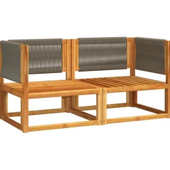 Tuinbanken Hoekbanken met Kussens 2 st acaciahout & Touw><noscript><img width=