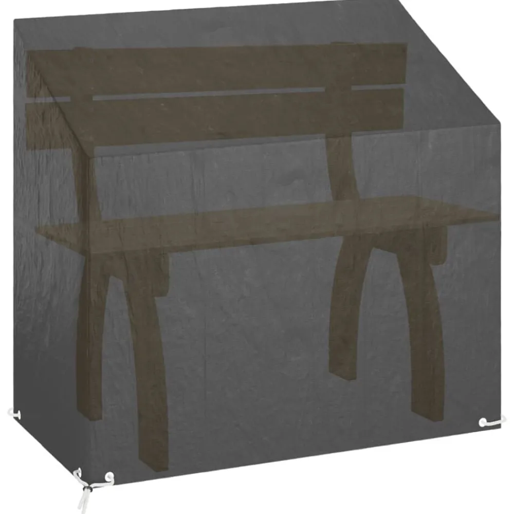 Accessoires Voor Tuinmeubelen*vidaXL Tuinbankhoes met 8 oogjes 130x70x70/88 cm polyetheen