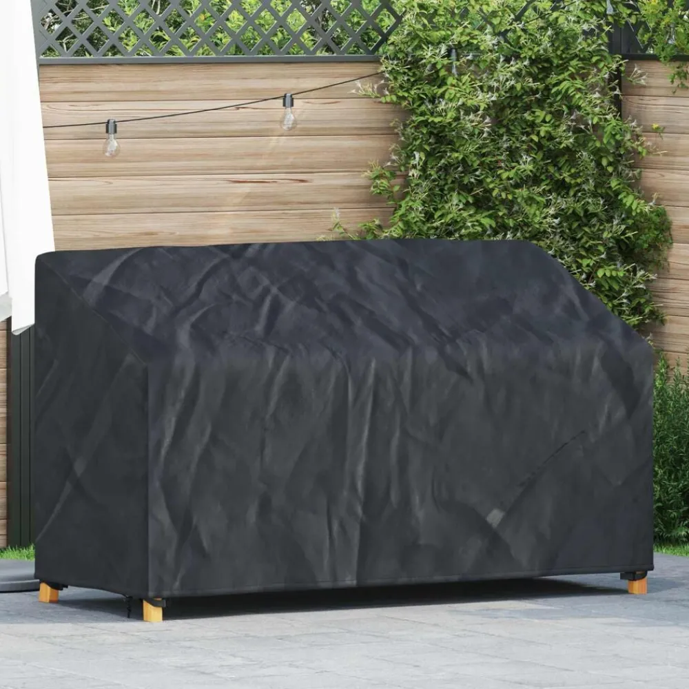 Accessoires Voor Tuinmeubelen*vidaXL Tuinbankhoes Zwart 165 x 70 x 65 / 94 cm 600D Oxford Stof