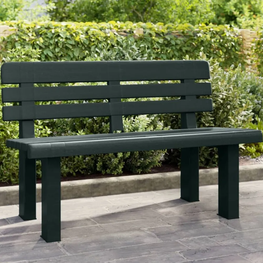 Tuinmeubelen*vidaXL Tuinbankje 110x52x71 cm polypropeen Groen