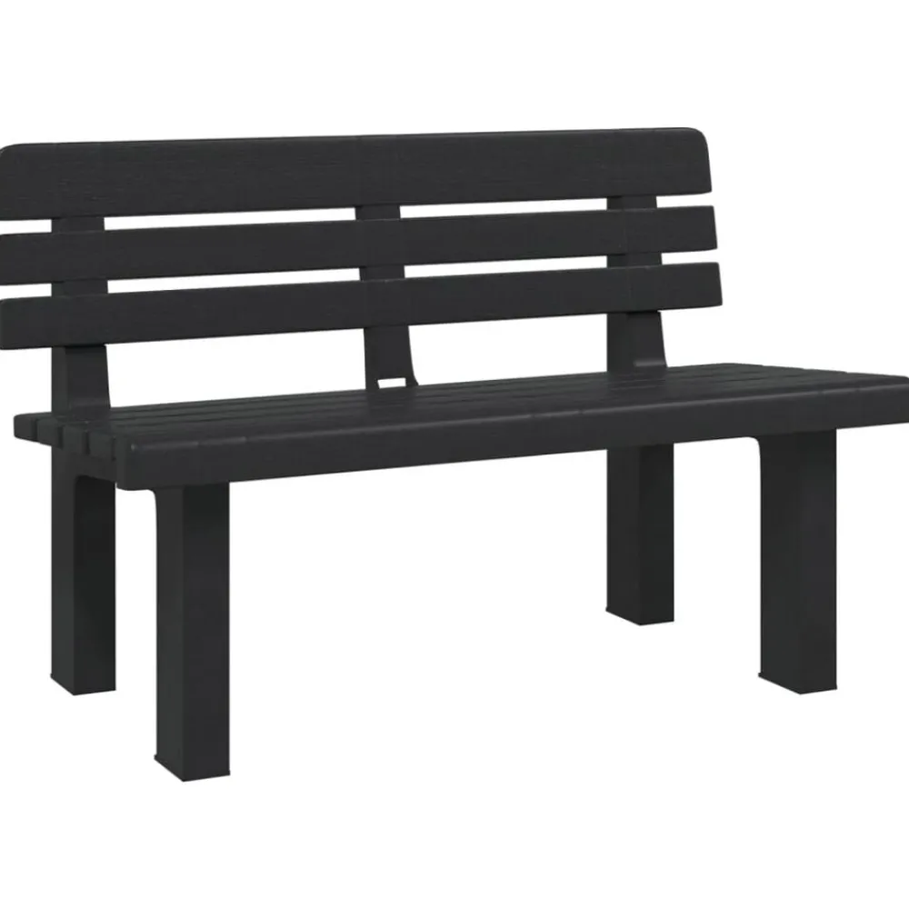 Tuinmeubelen*vidaXL Tuinbankje 110x52x71 cm polypropeen kleurig Antraciet