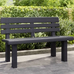 Tuinmeubelen*vidaXL Tuinbankje 110x52x71 cm polypropeen kleurig Antraciet