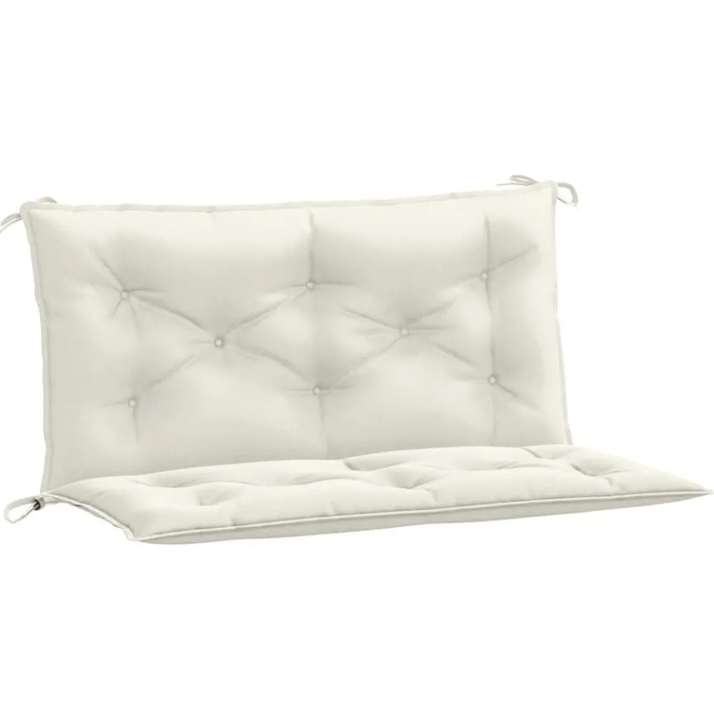 Woon- & Tuinaccessoires*vidaXL Tuinbankkussens 2 st 100x50x7 cm stof gemêleerd crèmekleurig crème mix