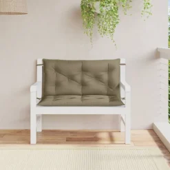Woon- & Tuinaccessoires*vidaXL Tuinbankkussens 2 st 100x50x7 cm stof gemêleerd taupe taupe mix