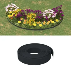 Tuinafscheidingen*vidaXL Tuinbegrenzing 10 m 10 cm polyetheen Zwart