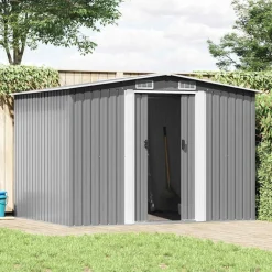 Tuin & Gazon*vidaXL Tuinberging 257x205x178 cm metaal Grijs