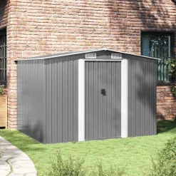 Tuin & Gazon*vidaXL Tuinberging 257x205x178 cm metaal Grijs