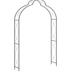 Tuinboog 150x34x240 cm ijzer zwart>vidaXL Outlet