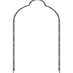Tuinboog 150x34x240 cm ijzer zwart>vidaXL Outlet