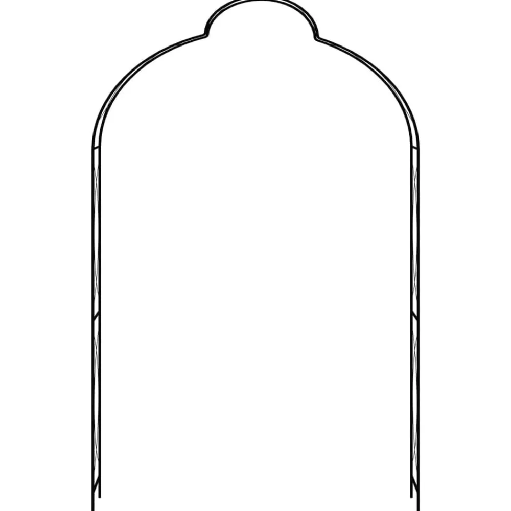 Tuinboog 150x34x240 cm ijzer zwart>vidaXL Outlet