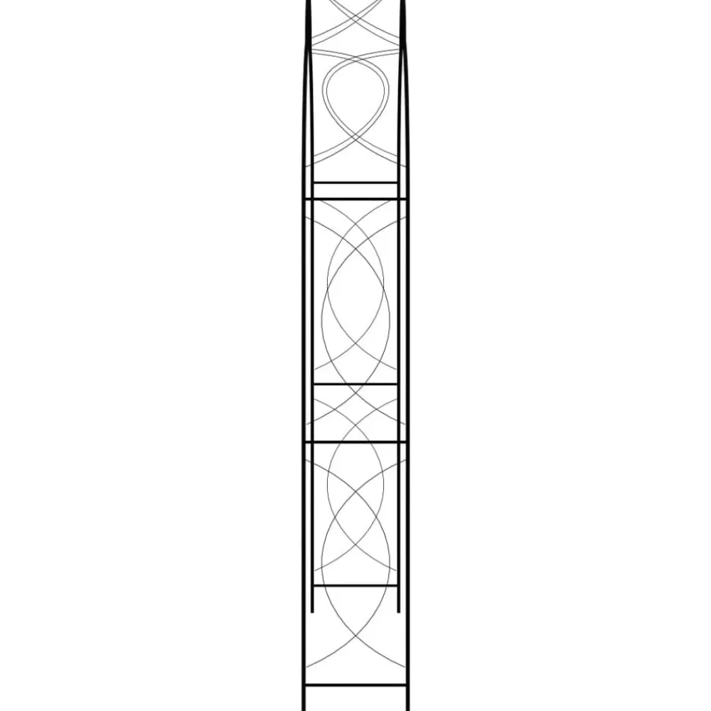 Tuinboog 150x34x240 cm ijzer zwart>vidaXL Outlet