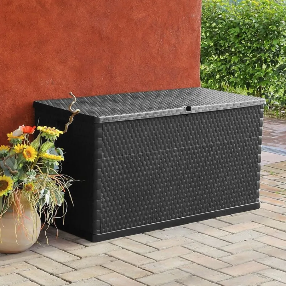 Tuinbox 120x56x63 cm polypropeen rattan kleurig>vidaXL Discount