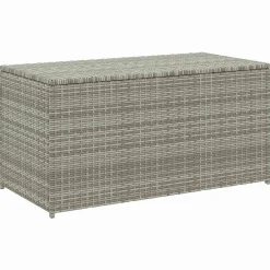 Tuinmeubelen*vidaXL Tuinbox 100x50x50 cm poly rattan Grijs