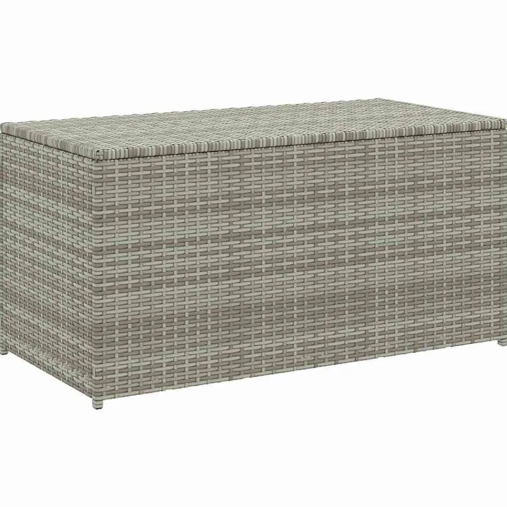 Tuinmeubelen*vidaXL Tuinbox 100x50x50 cm poly rattan Grijs