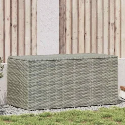 Tuinmeubelen*vidaXL Tuinbox 100x50x50 cm poly rattan Grijs