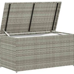Tuinmeubelen*vidaXL Tuinbox 100x50x50 cm poly rattan Grijs