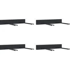 Tuingereedschapsrekken 4 st wandmontage staal zwart>vidaXL Discount