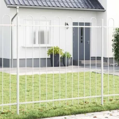 Tuinafscheidingen*vidaXL Tuinhek 2 pcs 3,4 x 0,6 m Poedercoating staal Grijs