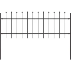 Tuinafscheidingen*vidaXL Tuinhek 2 pcs 3,4 x 0,6 m Poedercoating staal Grijs