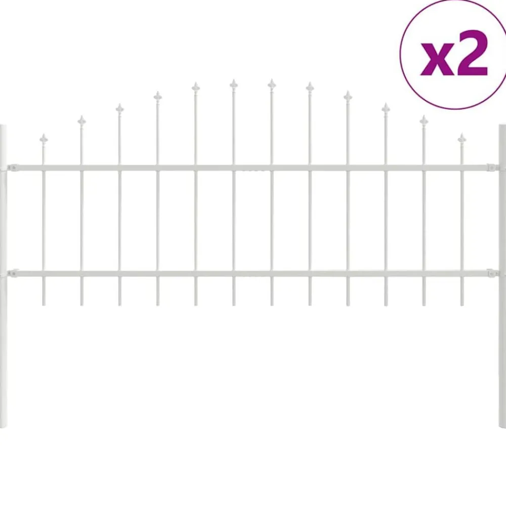 Tuinhek 2 pcs 170 x 140 cm Gepoedercoat staal>vidaXL