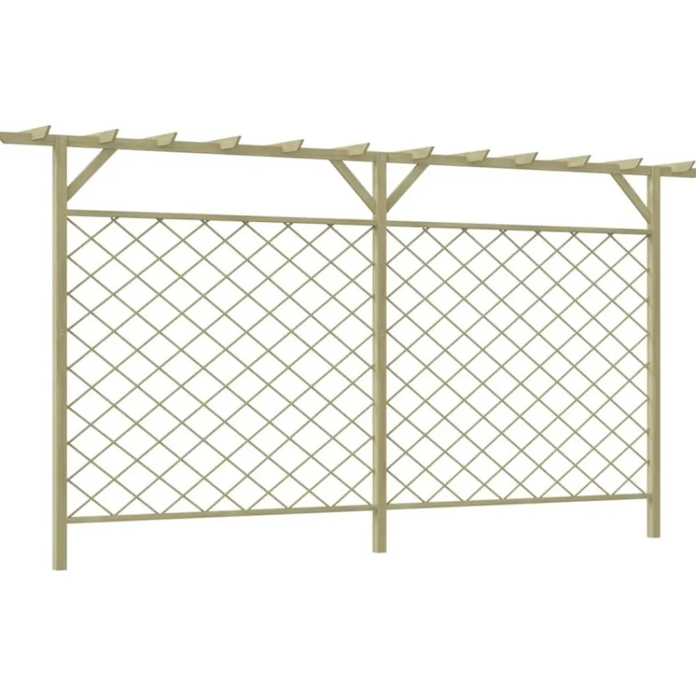Tuinafscheidingen*vidaXL Tuinhek met latwerk en pergola hout