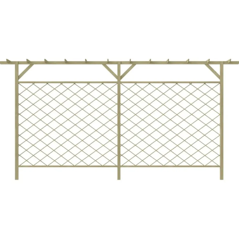 Tuinafscheidingen*vidaXL Tuinhek met latwerk en pergola hout