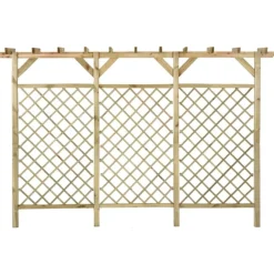 Tuinafscheidingen*vidaXL Tuinhek met latwerk en pergola 300x50x200 cm geïmpregneerd hout