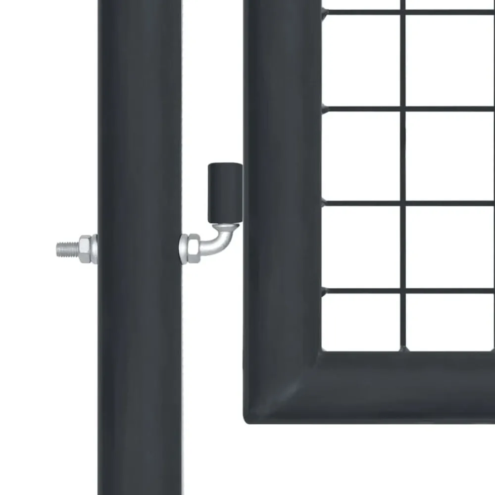Tuinhek van gaas gegalvaniseerd staal 400x75 cm grijs>vidaXL Clearance
