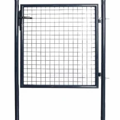 Tuinafscheidingen*vidaXL Tuinhek van gaas gegalvaniseerd staal 100x100 cm grijs