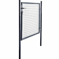 Tuinafscheidingen*vidaXL Tuinhek van gaas gegalvaniseerd staal 100x100 cm grijs