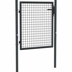 Tuinafscheidingen*vidaXL Tuinhek van gaas gegalvaniseerd staal 100x75 cm grijs