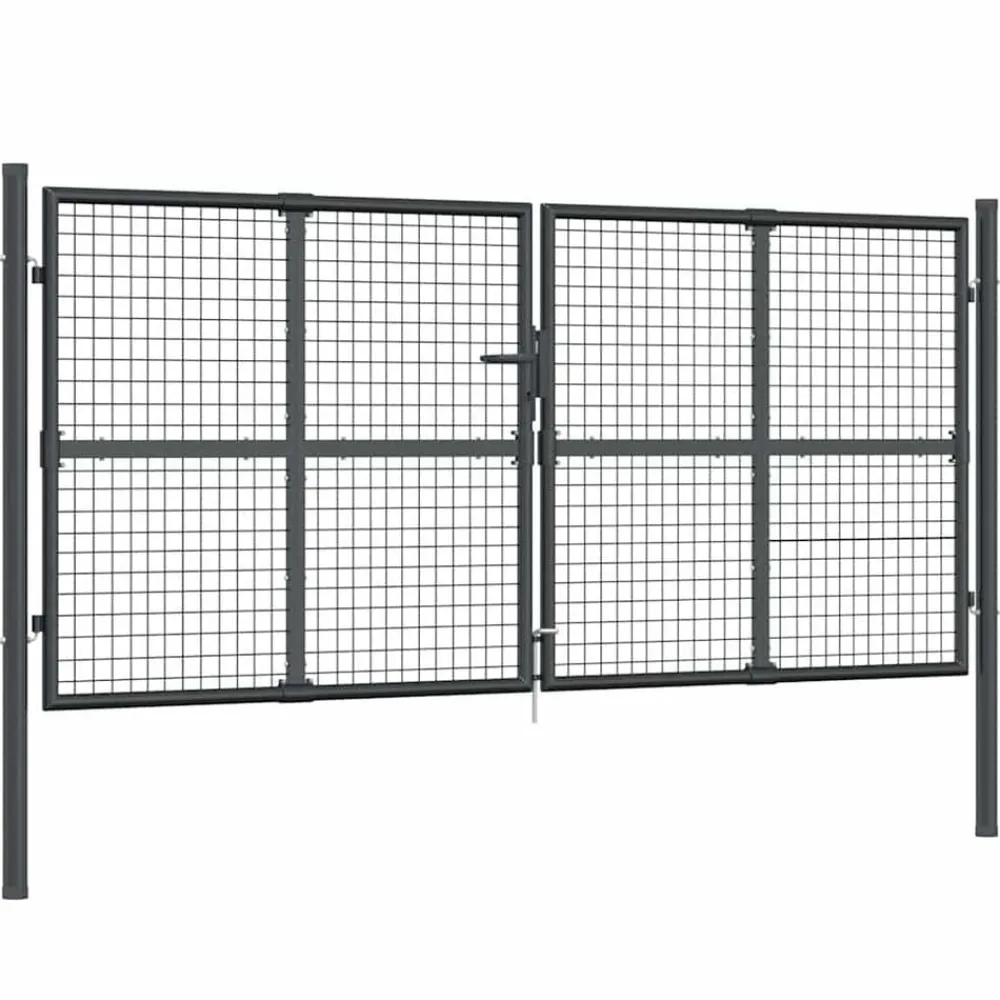 Tuinhek van gaas 300x125 cm gegalvaniseerd staal>vidaXL Clearance