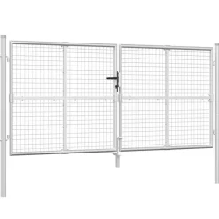 Tuinhek van gaas kleurig 300x125 cm gegalvaniseerd staal>vidaXL New