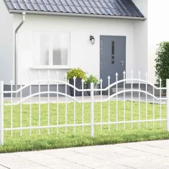 Tuinafscheidingen*vidaXL Tuinhek Woerden 240 x 115 cm Poedergecoat staal Wit