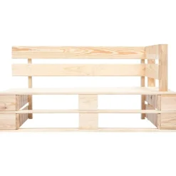 Tuinmeubelen*vidaXL Tuinhoekbank pallet geïmpregneerd grenenhout Grijs