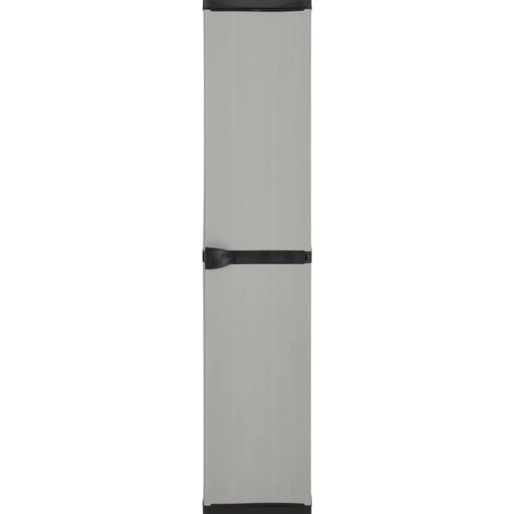 Tuinkast met 3 schappen 34x40x168 cm grijs en zwart>vidaXL