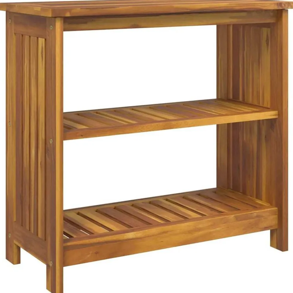 Tuinkast met plank Naturel 75 x 35 x 70cm Massief Acaciahout>vidaXL Hot