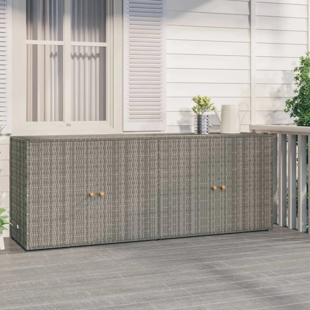 Tuinkast 198x55,5x80 cm poly rattan>vidaXL Online