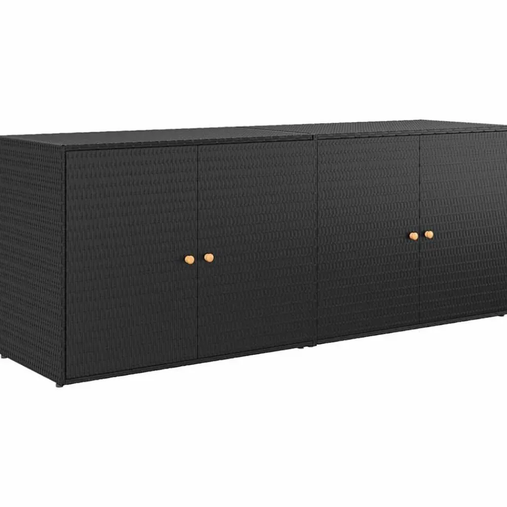 Tuinkast 198x55,5x80 cm Poly Rattan>vidaXL Clearance