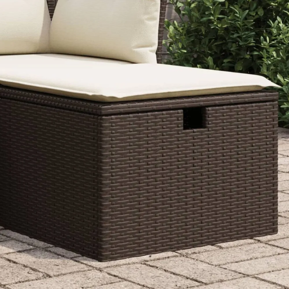 Tuinkruk met kussen 55x55x37 cm poly rattan>vidaXL New