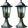 Tuinlampen 2 st aluminium donkergroen/zwart>vidaXL Discount