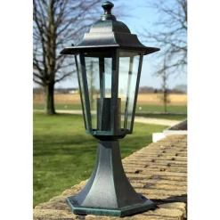 Tuinlampen 2 st aluminium donkergroen/zwart>vidaXL Discount