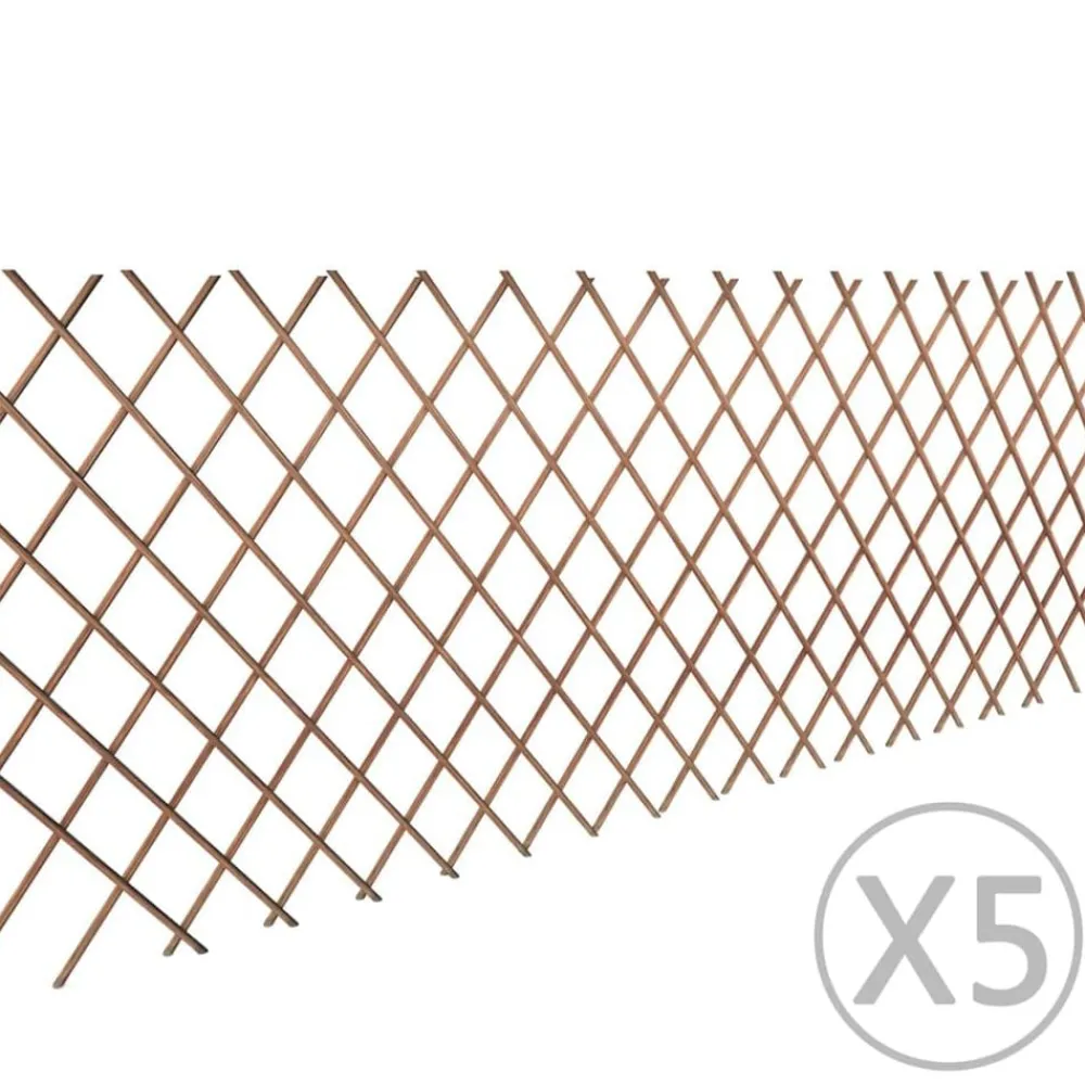 Tuinlatwerk 5 st 180x90 cm wilg>vidaXL Clearance