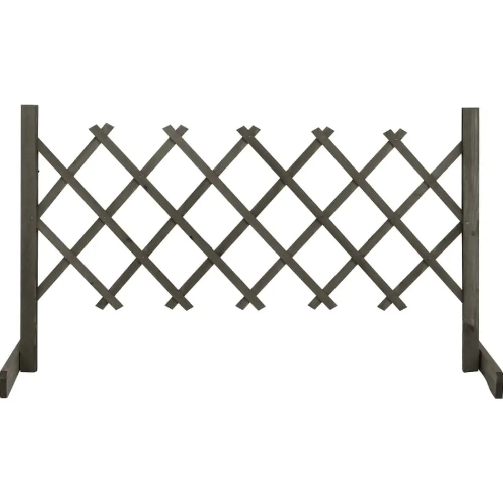 Tuinafscheidingen*vidaXL Tuinlatwerk 120x60 cm massief vurenhout Grijs