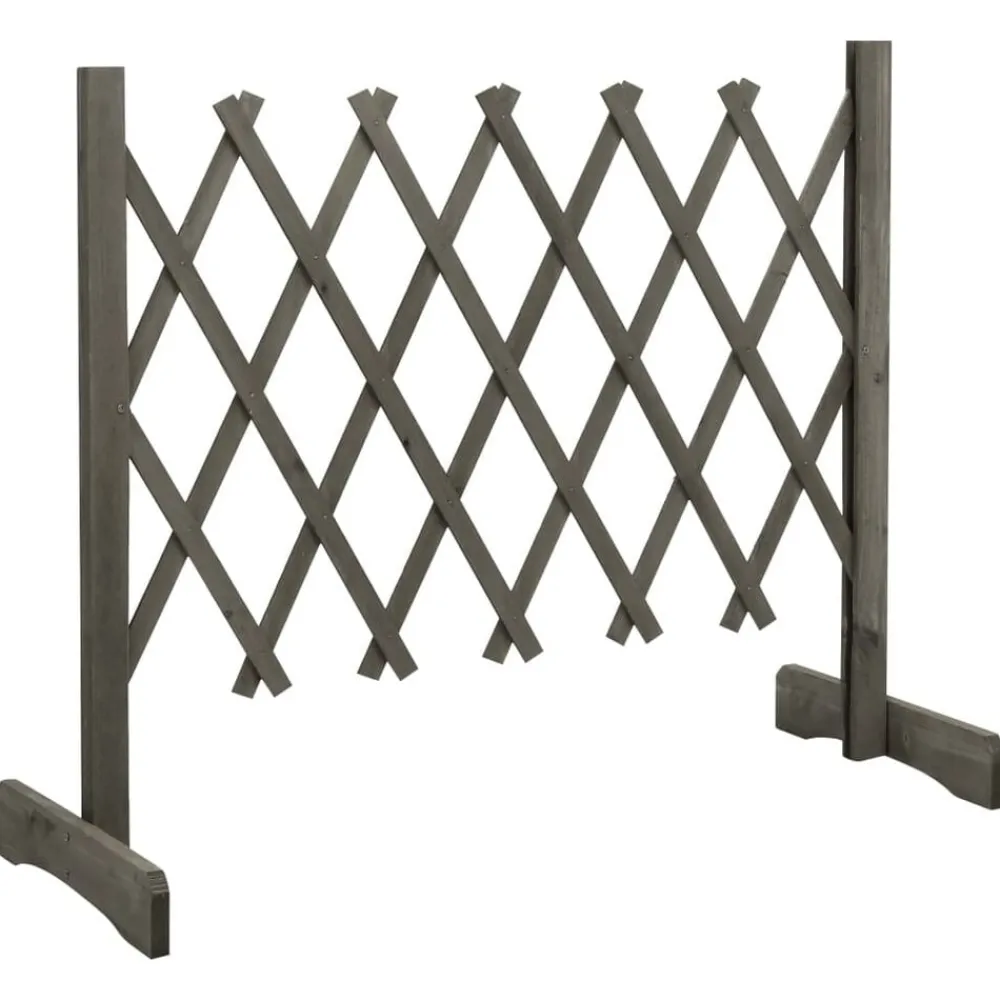 Tuinafscheidingen*vidaXL Tuinlatwerk 120x60 cm massief vurenhout Grijs