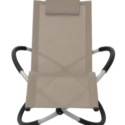 Tuinmeubelen*vidaXL Tuinligbed geometrisch staal Taupe