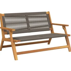 Tuinmeubelen*vidaXL Tuinmeubelen 122 x 78 x 73 cm Massief Acaciahout Grijs