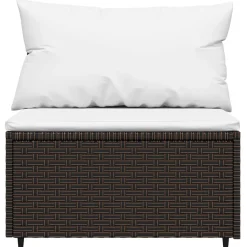 Tuinmiddenbank met kussens poly rattan><noscript><img width=